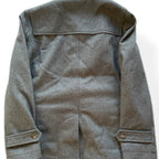 Vintage Zara man duffle grey Military suede coat