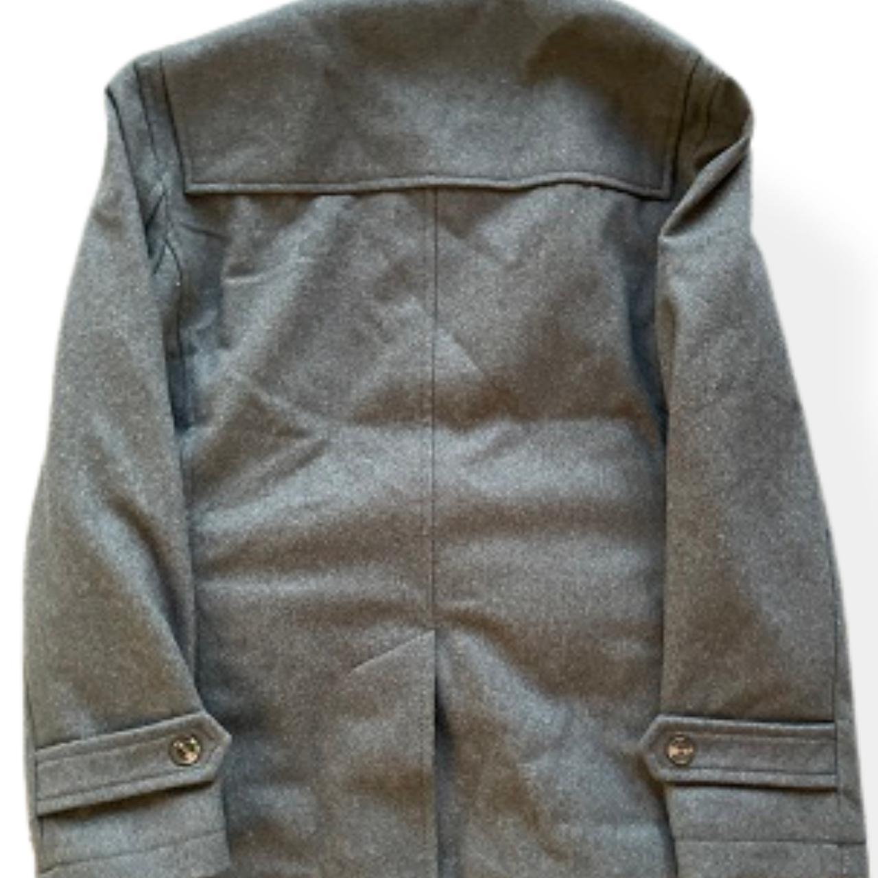 Vintage Zara man duffle grey Military suede coat