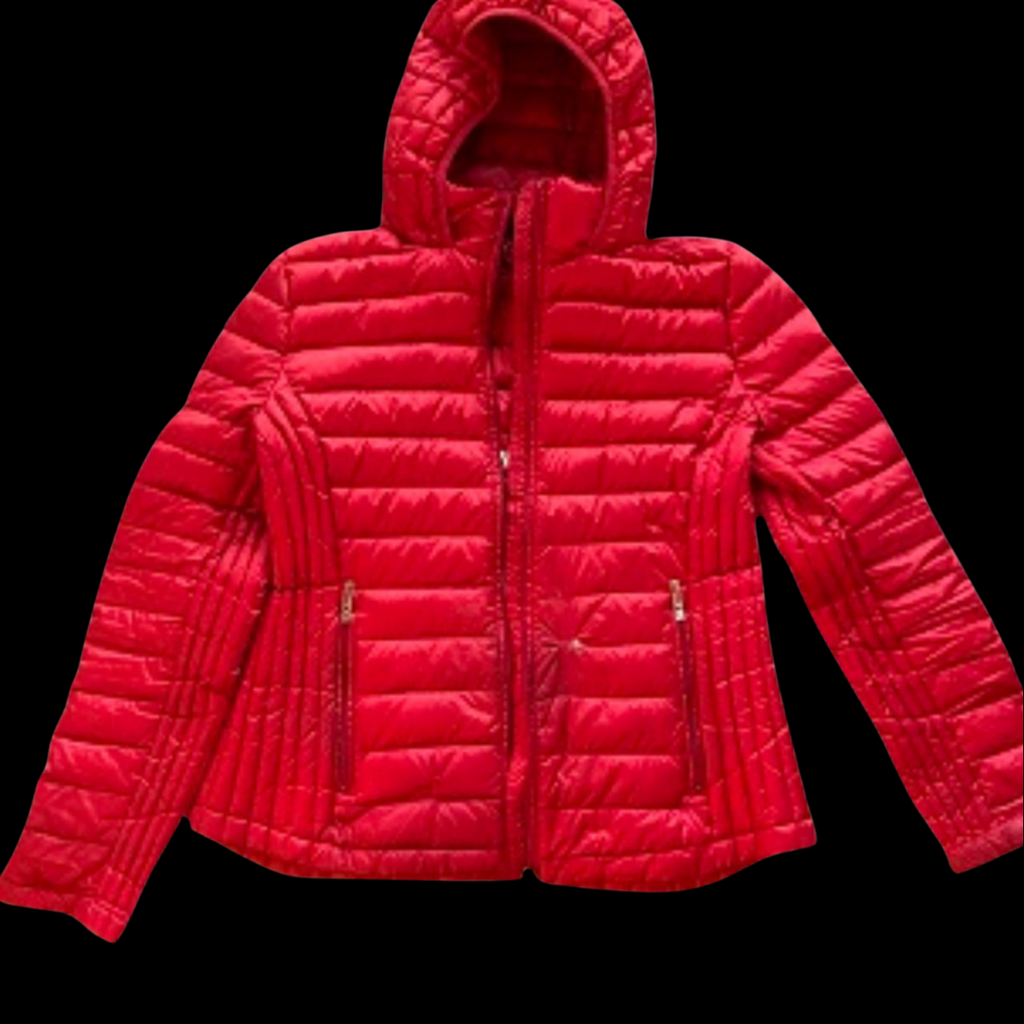 Vintage Tommy Hilfiger Red Full-zip ultralight down jacket with hood