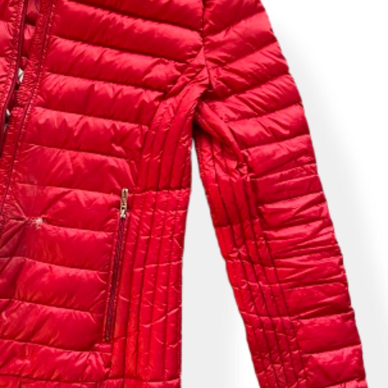 Vintage Tommy Hilfiger Red Full-zip ultralight down jacket with hood