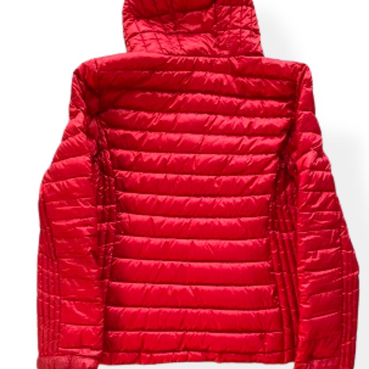 Vintage Tommy Hilfiger Red Full-zip ultralight down jacket with hood