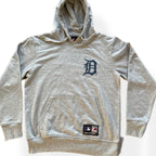 Vintage Majestic Athletics Grey Hoodie With Back Print Size M