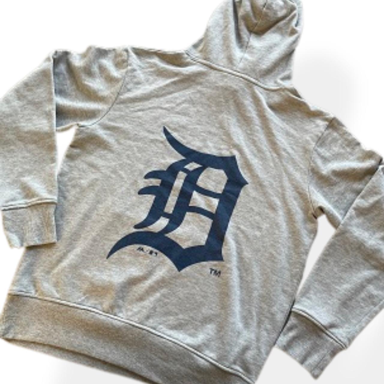 Vintage Majestic Athletics Grey Hoodie With Back Print Size M