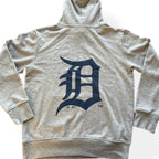 Vintage Majestic Athletics Grey Hoodie With Back Print Size M