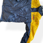 Vintage Suzuki Racing Waterproof Zip Up Windbreaker Medium hoodie Jacket in Blue and Yellow