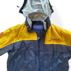 Vintage Suzuki Racing Waterproof Zip Up Windbreaker Medium hoodie Jacket in Blue and Yellow