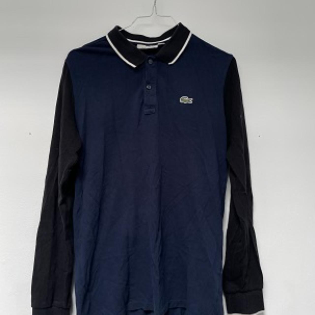 Vintage Lacoste Mens Long Sleeve Heavy Pique Semi-Fancy Polo Shirt