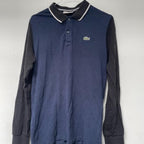 Vintage Lacoste Mens Long Sleeve Heavy Pique Semi-Fancy Polo Shirt