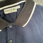 Vintage Lacoste Mens Long Sleeve Heavy Pique Semi-Fancy Polo Shirt