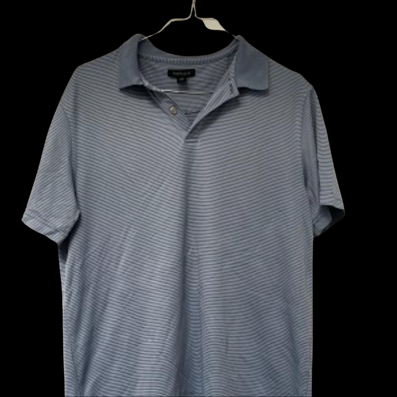 Vintage Vanheusen mens stripped grey polo shirt size S