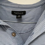 Vintage Vanheusen mens stripped grey polo shirt size S