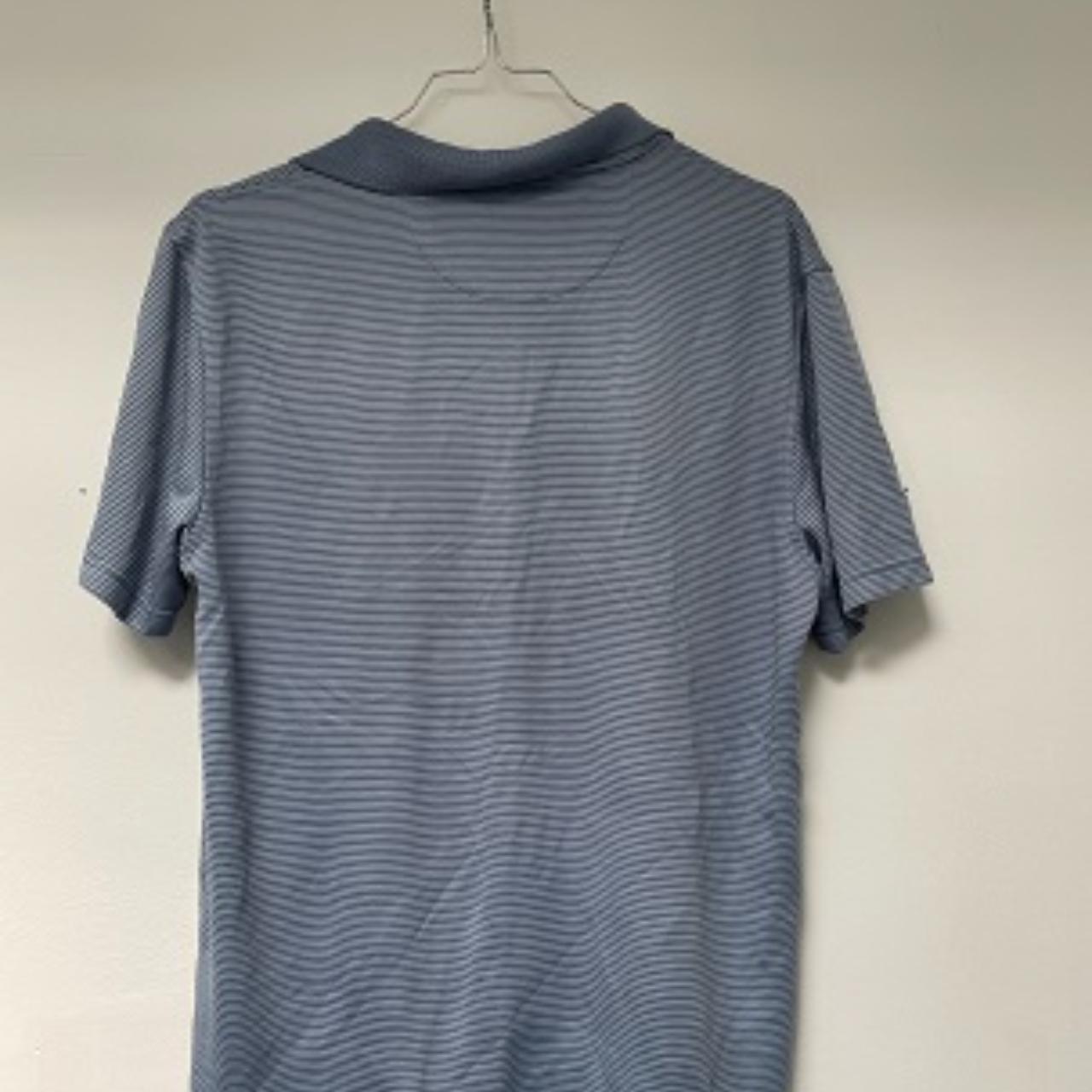 Vintage Vanheusen mens stripped grey polo shirt size S