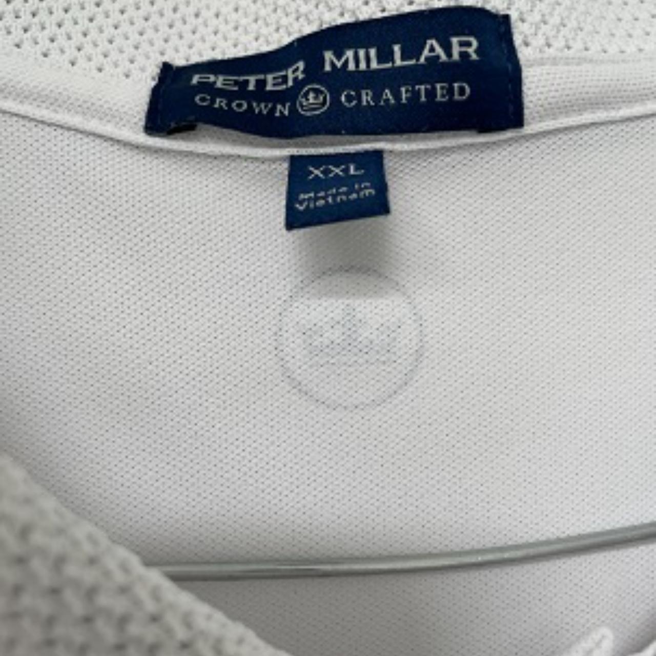 Vintage Peters Millar white men's polo shirt size XXL