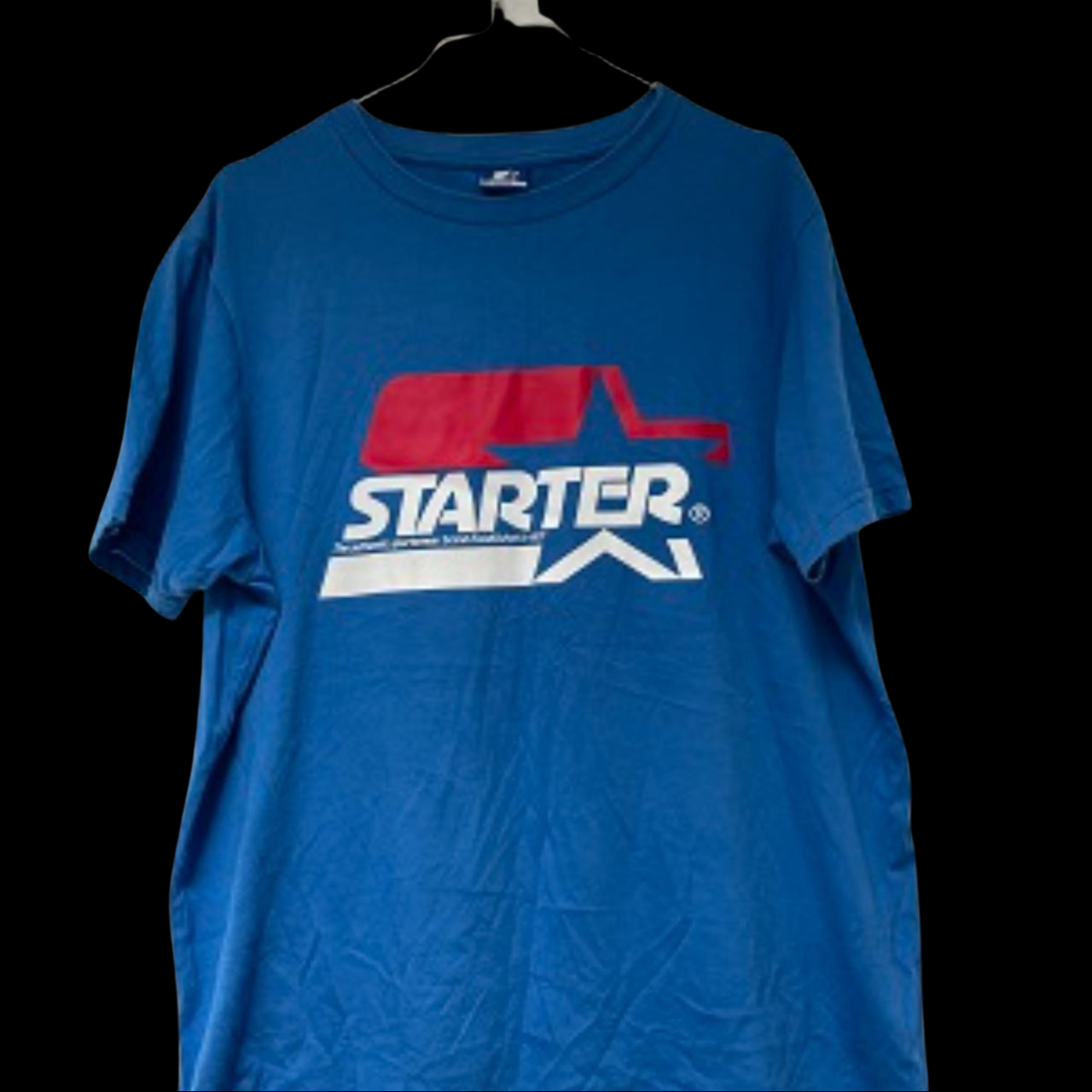 Vintage Starter blue short tshirt size M