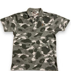 Vintage BAPE Khaki medium camo print Polo shirt