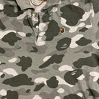 Vintage BAPE Khaki medium camo print Polo shirt