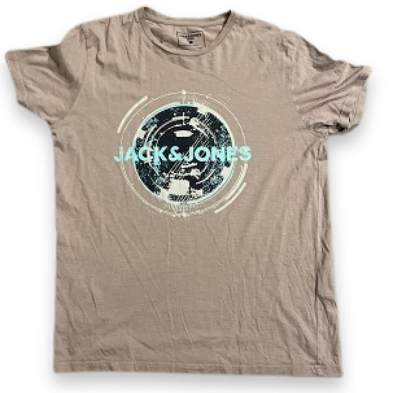Vintage Jack & Jones Men Graphic Crew Neck T-Shirt