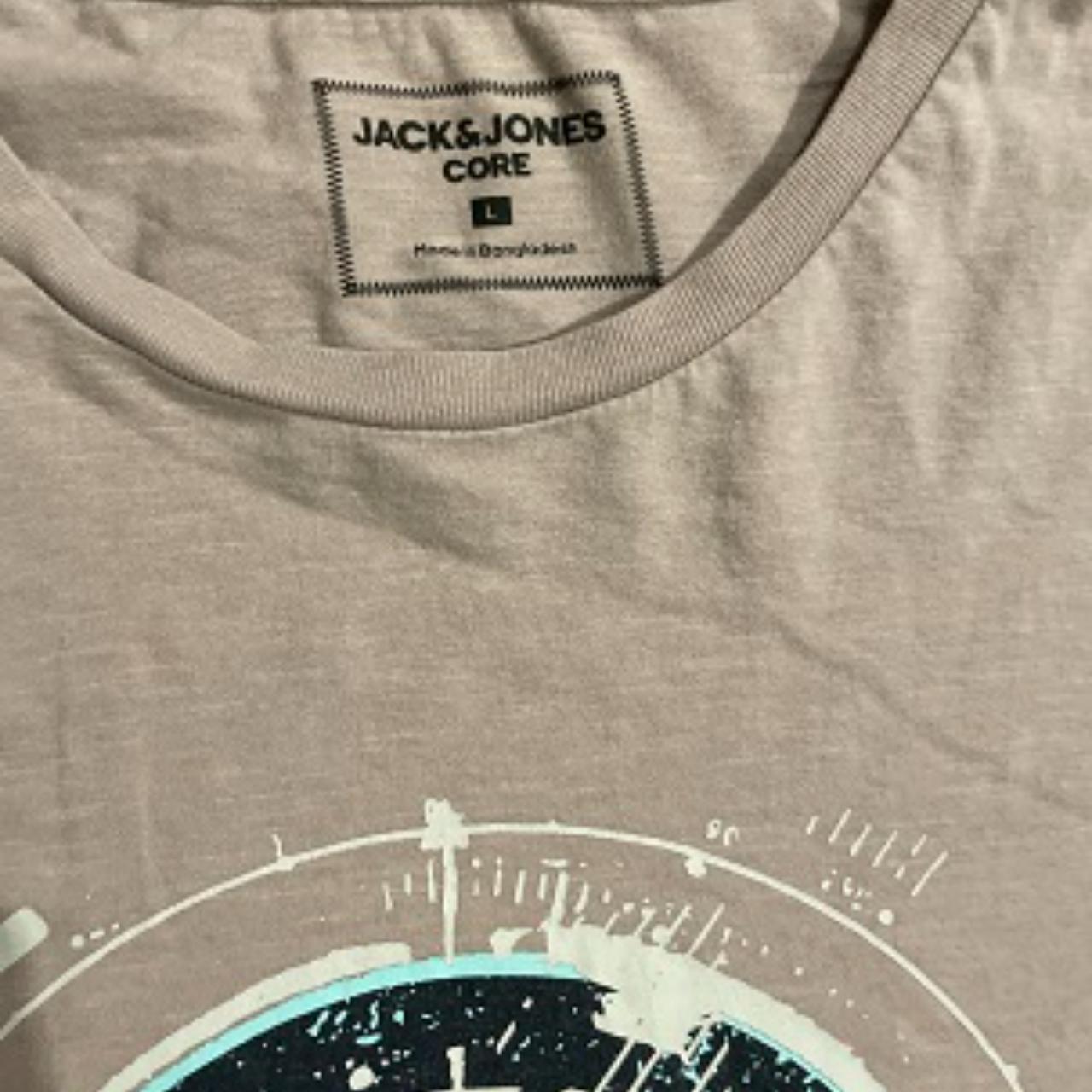 Vintage Jack & Jones Men Graphic Crew Neck T-Shirt