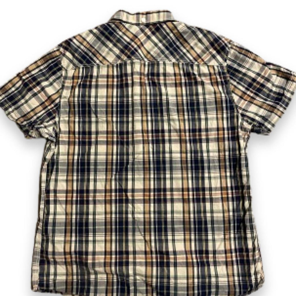 Vintage Regular Fit Washed Poplin Check Short Sleeve Shirt