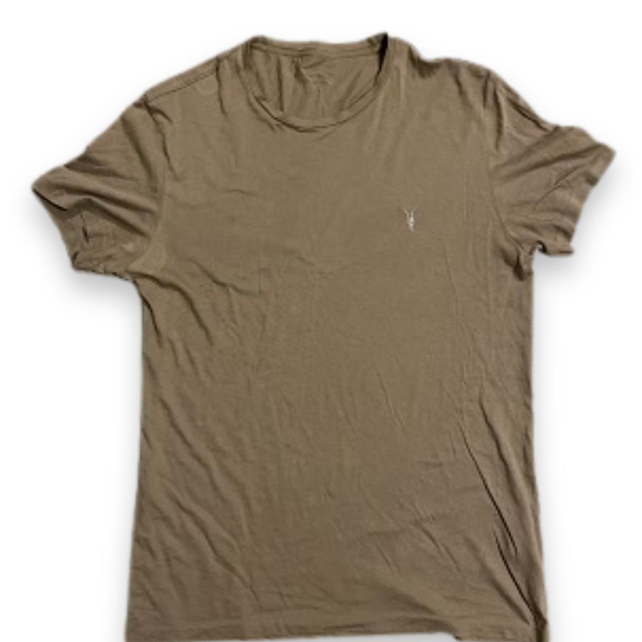 Vintage All Saint Coffee brown Plain Crew neck T-Shirt