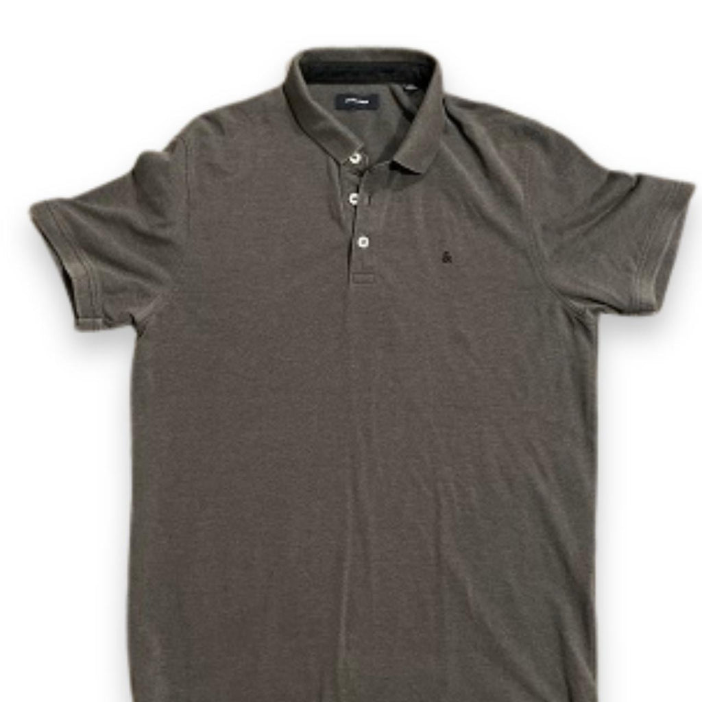 Vintage Jack and Jones Grey regular fit medium polo shirt