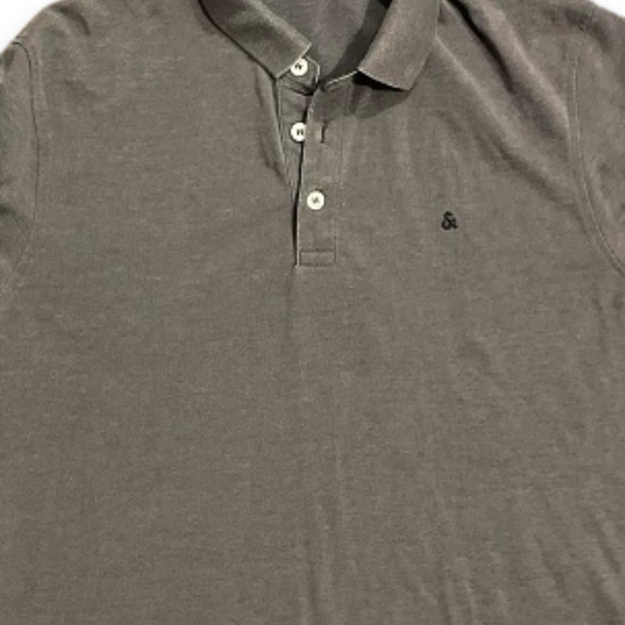 Vintage Jack and Jones Grey regular fit medium polo shirt