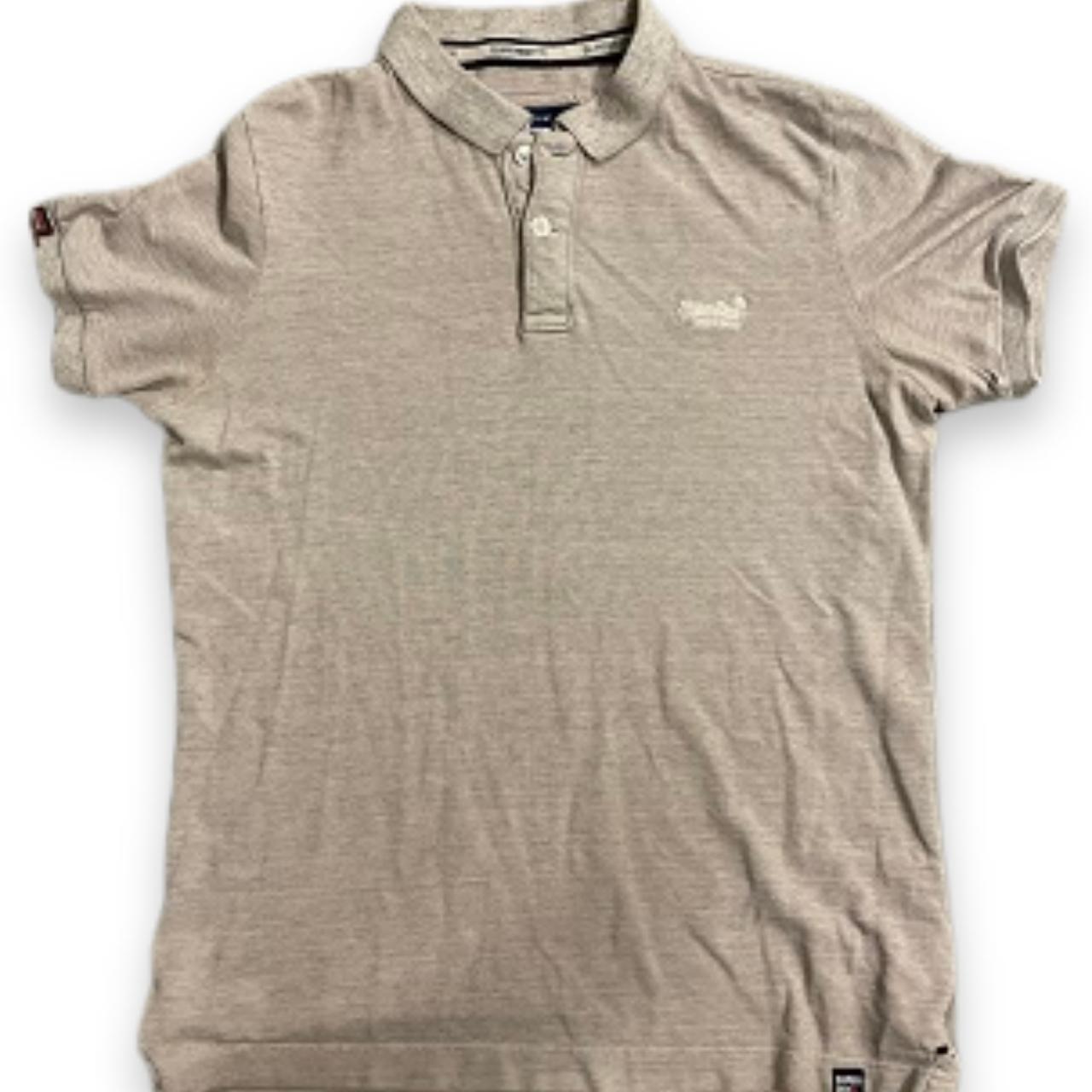 Vintage Mens Superdry premium grey polo shirt size XL
