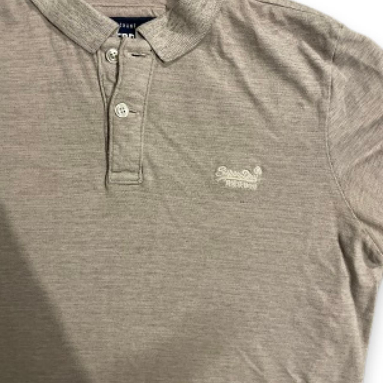 Vintage Mens Superdry premium grey polo shirt size XL