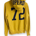 Vintage Yellow Superdry Track Athletics Graphics hoodie Sweatshirt in M