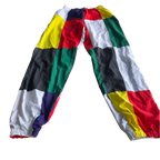 Patchwork colourblock custom pants women W22-28 Elastic waist L 30 SKU 6012