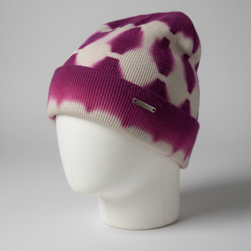 Purple and White Tie-Dye Steve Madden Beanie SKU 7327