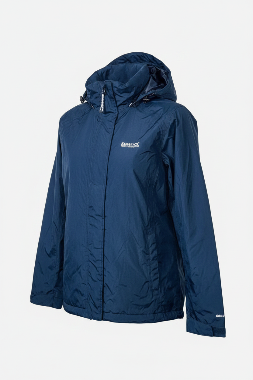 Regatta Pack-It III waterproof jacket in navy blue. 