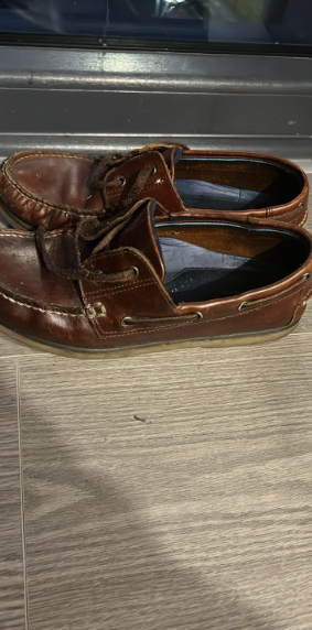 BLUE HARBOUR MEN'S BROWN LEATHER LACE UP LOAFER SHOES SIZE UK 9 EU 43/44VGC SKU 6745