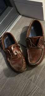 BLUE HARBOUR MEN'S BROWN LEATHER LACE UP LOAFER SHOES SIZE UK 9 EU 43/44VGC SKU 6745