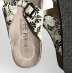BJORNDAL Womens Fun black & white  Floral Sandals  - Sz 39 8.5 SKU 6748