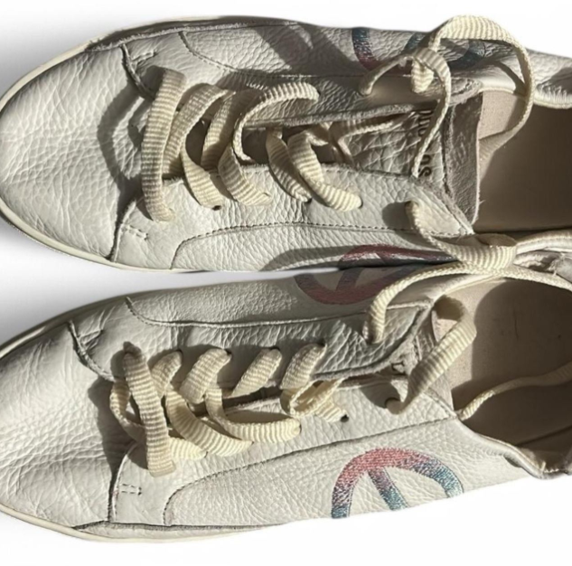 Women's Soludos Ibiza Platform Casual white leather Sneakers  Size 6 UK 6 6750