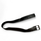 Vintage black Retro Circle Studded Leather  buckle women’s belt size 2 SKU 6762