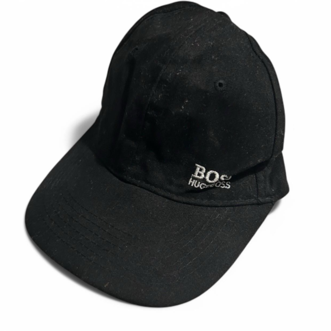 Vintage Hugo Boss Men's Hat Black Baseball Cap  simple Design SKU 6779