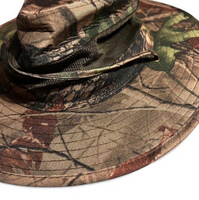 Mens Mountain Country Camo Structured Lightweight Fabric Safari Hat  SKU 6784