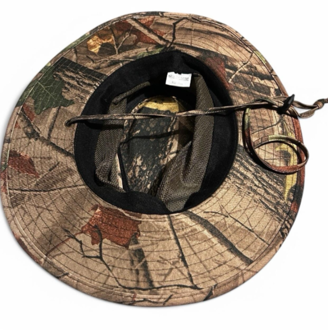Mens Mountain Country Camo Structured Lightweight Fabric Safari Hat  SKU 6784