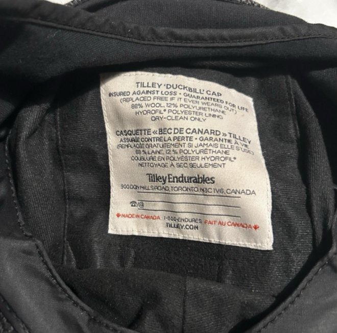 Vintage men's Tilley TDBC Duckbill Cap  Grey Color size small Sku 6785