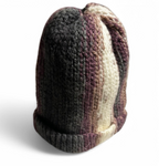 Unisex Cuffed brown multi Winter Knit Hat Tabbogan Stocking Cap Brown SKU 6791