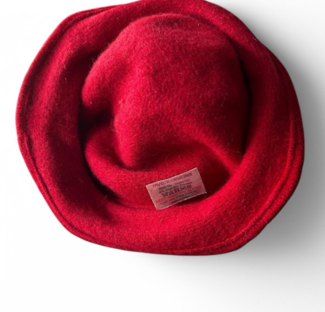 Vintage women myaccesorries Red wool beret #winteraccessories sku 6805