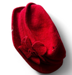 Vintage women myaccesorries Red wool beret #winteraccessories sku 6805