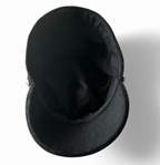 Vintage men black cotton & wool cap with braided detail #indie #grunge sku 6807