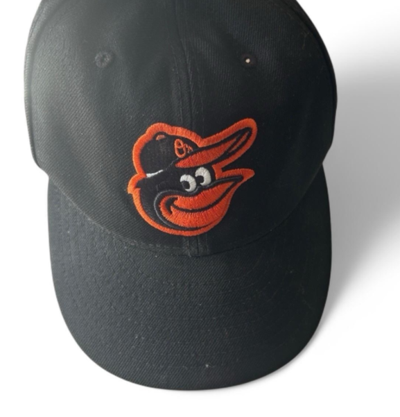 Men's Baltimore Orioles baseball black New Era 9fifty genuine merchandise  Giveaway Bird Logo crest SKU 6810