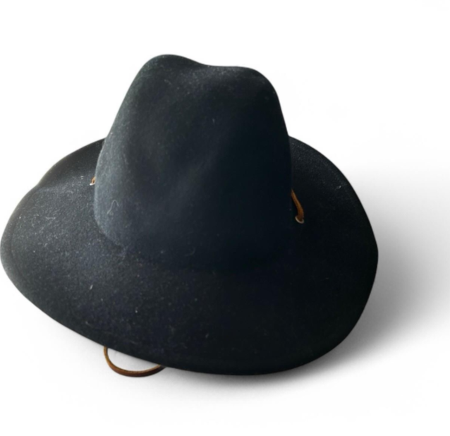 Brixton Wesley Fedora Black Hat Wool Felt Cowboy Western Unisex SKU 6815