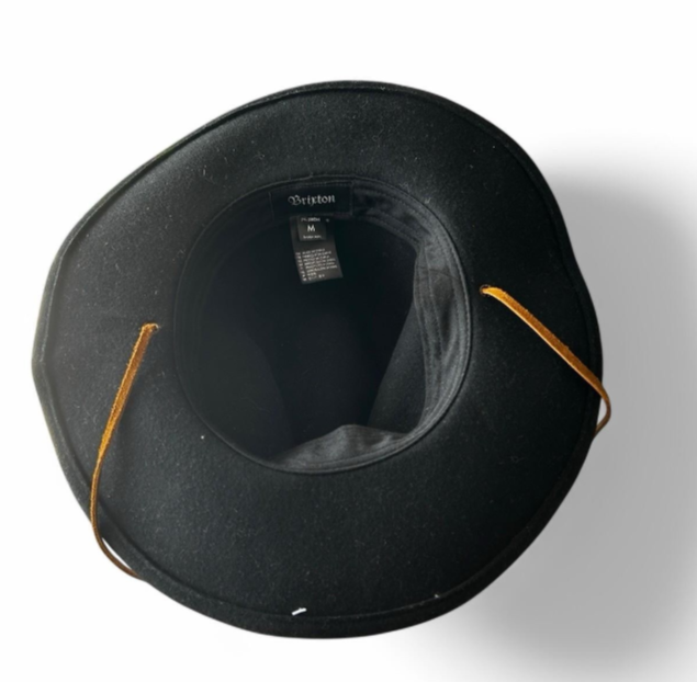 Brixton Wesley Fedora Black Hat Wool Felt Cowboy Western Unisex SKU 6815