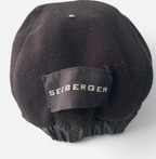 SEEBERGER black Faux Leather Insulated With Adjustable Strap #sku 6817