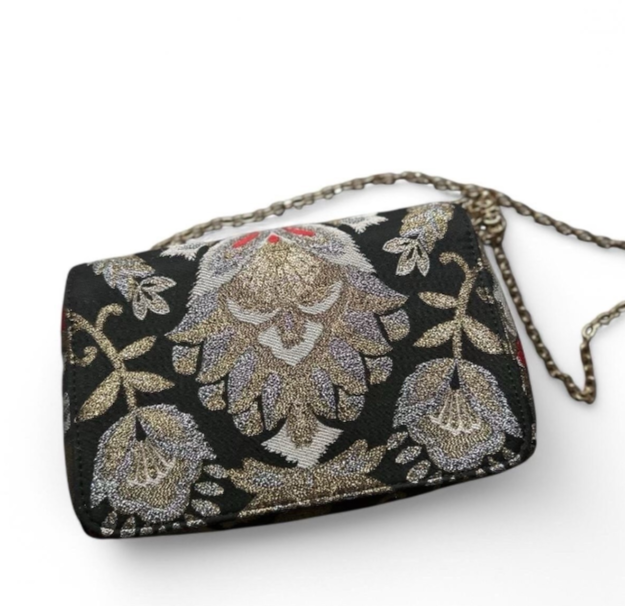 Ted Baker Opulant Oriental Jacquard Women’s Clutch Bag Black And Gold SKU 6831